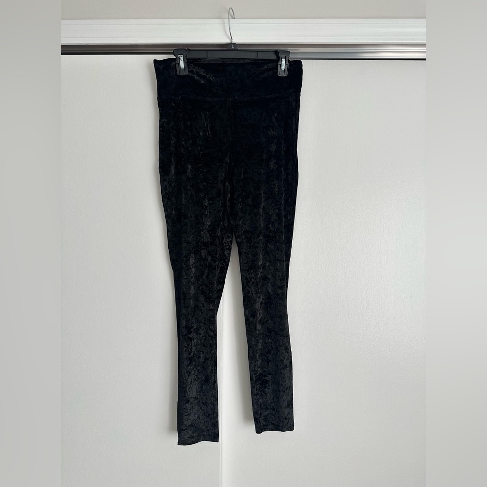 Express Black Velvet Leggings